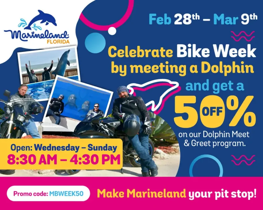 Celebrate Bike Week 50% Mobile at Marineland Park